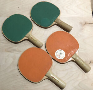 LOT OF 4 VINTAGE MADE IN JAPAN REGENT TABLE TENNIS RACKETS  PING-PONG PADDLES