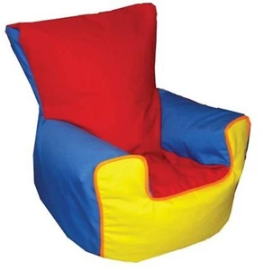 Multicolour Primary Bean Bag Chair, Children's Sofa, Baby Harness Support strap - Picture 1 of 4