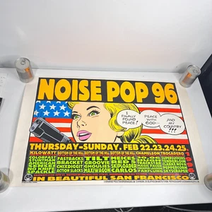 Frank Kozik NOISE POP 1996 Print Poster SIGNIERT LARGE God Guns Country USA 41/600 - Bild 1 von 14
