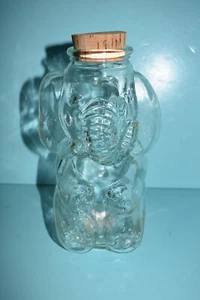 Duncan Royale 7" Clear Glass Elephant Container Jar with Lid with sticker - Picture 1 of 5