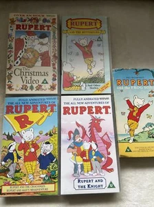 5x VHS VIDEO RUPERT AND THE FROG SONG, RUPERT CHRISTMAS, BUTTERFLIES, CROCODILE - Imagen 1 de 20