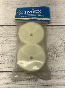 Vintage IMEX 8566 Radio Control Kyosho 2.1" White Rims 2WD Front Wheel Box B6 - Picture 1 of 2