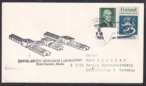 US 1969 NAVAL ARCTIC RESEARCH LABORATORY/POINT BARROW/ALASKA cacheted cover - Picture 1 of 1