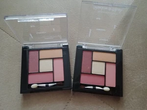 Lot 2 KLEANCOLOR Eyeshadow & Blush Compact Palette Matte Shimmer Shade w/Brush - Picture 1 of 13