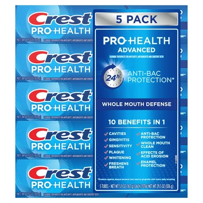 Crest Pro Health Advanced Toothpaste Deep Clean Mint 5 Pack 5.9oz Each - Image 1 of 4