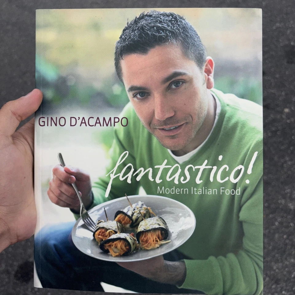 COOKBOOK: FANTASTICO! MODERN ITALIAN FOOD-100 RECIPES-PHOTOS-GINO D'ACAMPO Foto 1 de 1