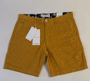 Denim & Flower Ricky Singh Men's Power Stretch Birds Shorts 30 NWT - Picture 1 of 4