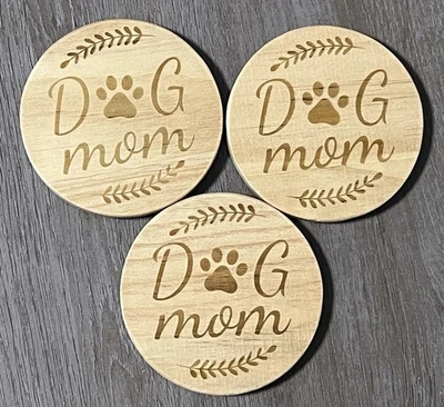 Posavasos de madera para mamá perro Foto 1 de 3