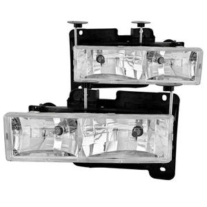 ANZO for 1988-1998 Chevrolet C1500 Crystal Headlights Chrome - Picture 1 of 5