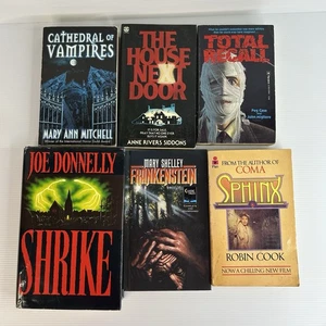 x6 Vintage Horror Book Lot Novels Supernatural Paranormal Ghosts Vampires - Picture 1 of 24