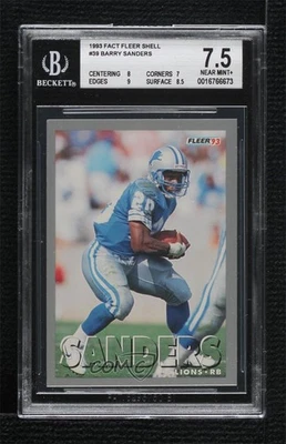1993 Fleer Shell FACT (Football & Academics: A Championship Team) Barry Sanders - Image 1 of 2