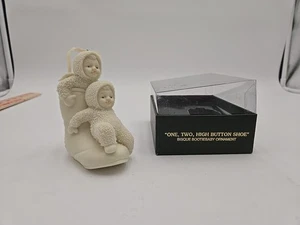 Dept 56 SnowBabies "One, Two, High Button Shoe" Hanging Ornament W/ Box - Picture 1 of 9