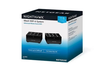 NETGEAR Whole Home Nighthawk Mesh Wifi 6 System Router AX3000 MK72 NEW & SEALED - Image 1 of 2