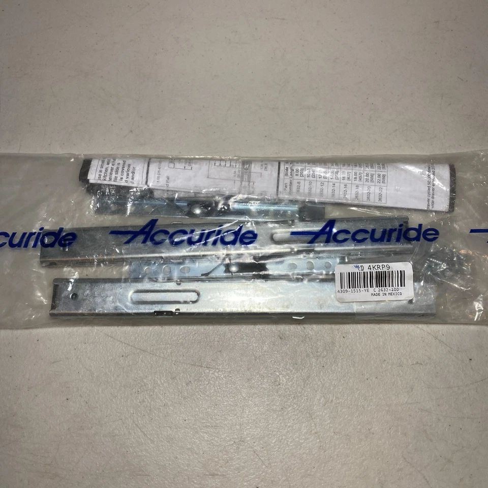 ACCURIDE C2632-10D LOW PROFILE / FULL EXTENSION DRAWER SLIDE 10" PAIR OF (2)