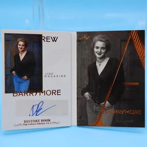 2024 Leaf History Book Pop DREW BARRYMORE Auto A-List Magazine #5/25 E.T. - Foto 1 di 4