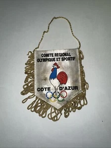 Banderín Olímpico DE COLECCIÓN Raro Comité Olímpico Et Sporting Cote D’azur - Imagen 1 de 3