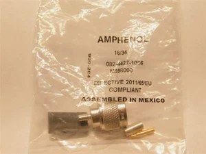Amphenol RF 082-4427-1006 N-Type Straight Crimp Plug RG-55 RG-142 RG-223 RG-400  - Picture 1 of 2