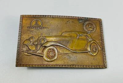 Hebillas de cinturón de latón vintage Lewis Chicago Mercedes Benz Cabriolet A Foto 1 de 4
