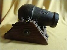 Vintage Wood / Cast Iron Miniature Display Cannon "Mortero Campara"