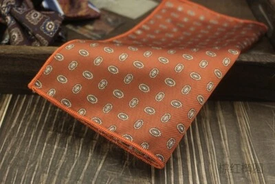 Square Pocket Paisley Men's Chest Business Suit Accessories Handkerchief Vintage - Image 1 of 4