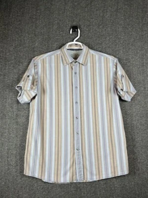 Camisa a Rayas Mediana de Algodón Marca Marks & Spencer Jeans Vintage Blue Harbour Foto 1 de 4