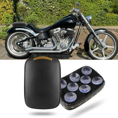 Cojín de asiento de pasajero estilo remache almohadilla trasera con 8 ventosas para Big Dog Bulldog Foto 1 de 4