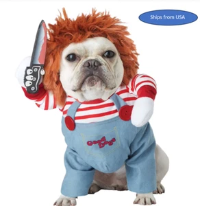 Disfraz de fantasía para perro Chucky disfraz de Halloween ropa para perros pequeños medianos - Imagen 1 de 4