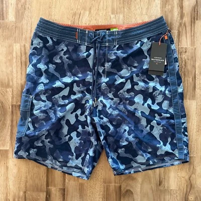 Quiksilver 19” Boardshorts Waterman Azul Camuflaje Para Hombres Talla 30 Bañador Pantalones Cortos Foto 1 de 4