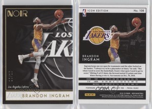 2018-19 Panini Noir Icon Edition Holo Gold /10 Brandon Ingram #108
