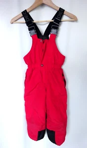 Red Ski Pants Suspenders Overalls Girl Boy DECATHLON 6 YEARS - Picture 1 of 12