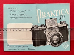 DDR Reklame Prospekt VEB Kamerawerke Niedersedlitz 1953 PRAKTICA Kamera ( F22126 - Bild 1 von 3