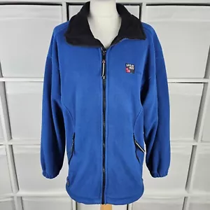 Sprayway Polartec Blue Fleece Jacket Size L 14 16 18 Full Zip Collar Warm Winter - Picture 1 of 15