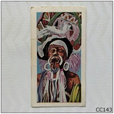 Reddings Strange Customs of the World #2 New Guinea Costume Tea Card (B) (CC143)