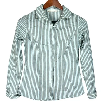 Рубашка на пуговицах женская Cutter & Buck XS синяя и белая в полоску хлопок/полиэстер - Изображение 1 из 4