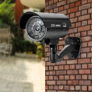 Security Fake Dummy Camera Waterproof LED Flashing Light Surveillance Black USA - Picture 1 of 10