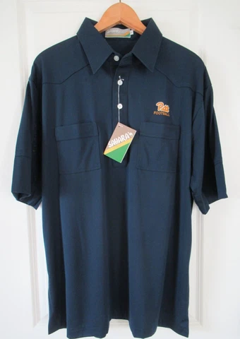 Pitt Panthers Football Vintage Sahara Polo Golf Shirt Sz XL NCAA Single Stitch Cover