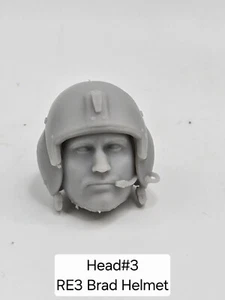 3d Printed RE3 BRAD VICKERS HEAD#3 6" 1:12 Classified/Legends SCALE - Picture 1 of 2