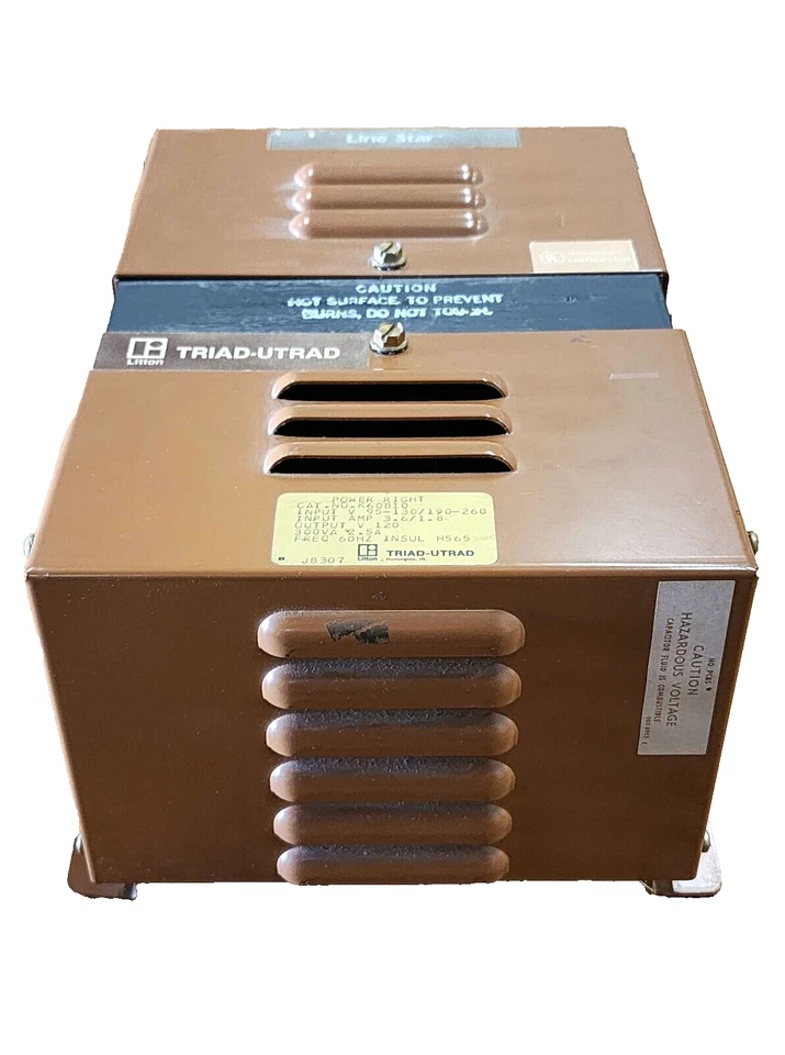 Triad K60810, 95-130/190-260V In, 3.6 /1.8A In 120V out, 300VA 2.5A Transformer - Image 1 of 4