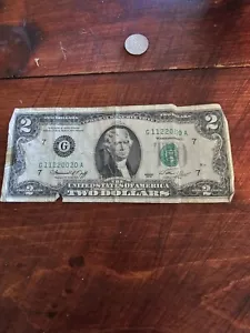 1976 2 dollar bill Low Serial # G11220020 RARE Low Seriel Number Sequence - Picture 1 of 2