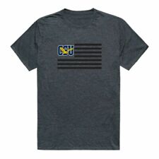 CSU Coppin State University Eagles USA Flag T-Shirt Heather Charcoal