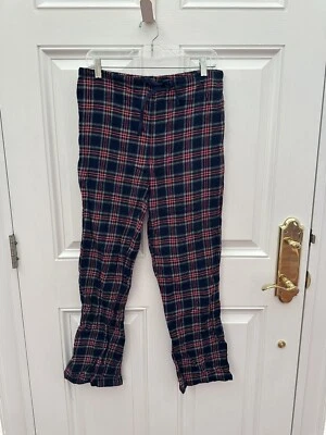Mujer Talbots Pijama Franela Ropa de Dormir Pantalones S Azul Marino Tartán. Nuevo sin etiquetas Foto 1 de 4