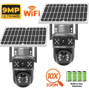 Camara De Seguridad Solar Batería Inalambricas Para Exterior Con Vision Nocturna - Picture 1 of 18