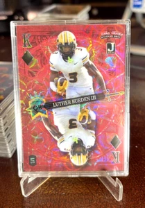 1/1 Luther Burden III 2023 Wild Card 5 Card Draw MIRROR 2UP RED - Picture 1 of 2