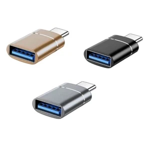 Black/Golden/ Gray Small Compatible with Type C to USB 3.0 OTG Safe Adapter - Zdjęcie 1 z 19
