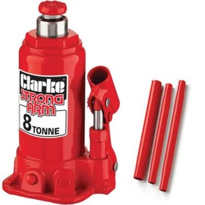 8T bottle Jack Minimum height 190mm, Maximum height 365mm. Clarke - Picture 1 of 1