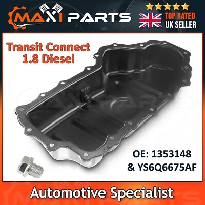 Ford Transit Connect 1.8 cárter de aceite diésel con enchufe acero 2002-2013 1353148 Foto 1 de 4