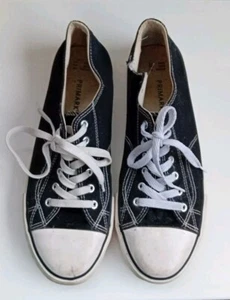Primark Converse Style Trainers UK Size 10 Black - Picture 1 of 5