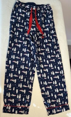 Pantalones de pijama para mujer Aerie AE pequeños con estampado de oso polar azul marino ropa de dormir Foto 1 de 3