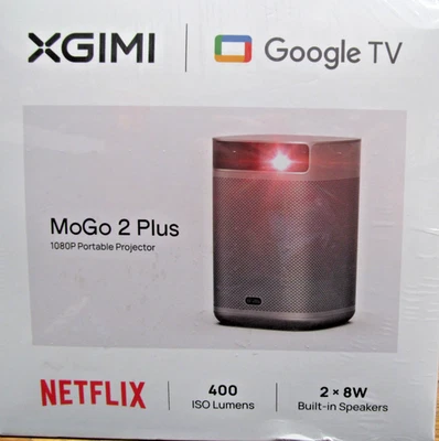 NEW XGIMI MoGo 2 PLUS 1080p PORTABLE PROJECTOR GOOGLE TV 400 LUMENS FREE SHIP - Image 1 of 4
