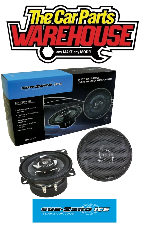 SUB ZERO Ice SS3327 Speakers, 6.5-Inch Coaxial 220W - Black/Grey - Image 1 of 4